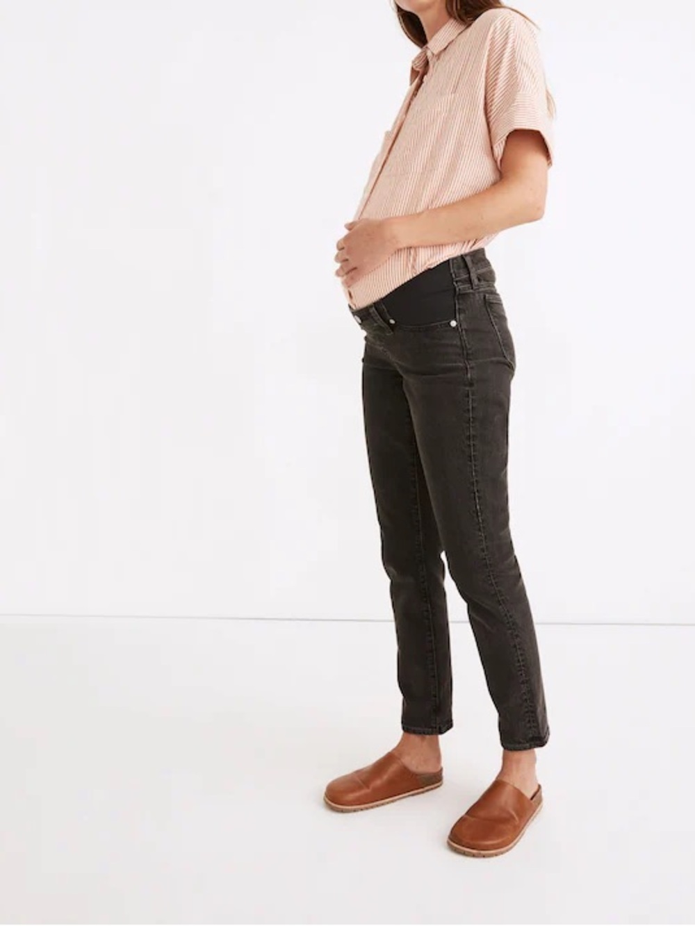 Madewell Maternity Side-Panel Perfect Vintage Jeans in Lunar Wash